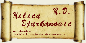 Milica Đurkanović vizit kartica